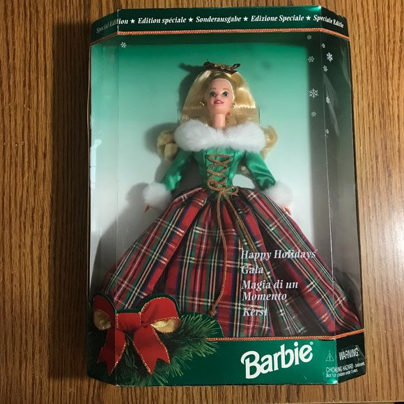 Happy Holidays Gala Barbie 1995 New - Picture 1 of 9